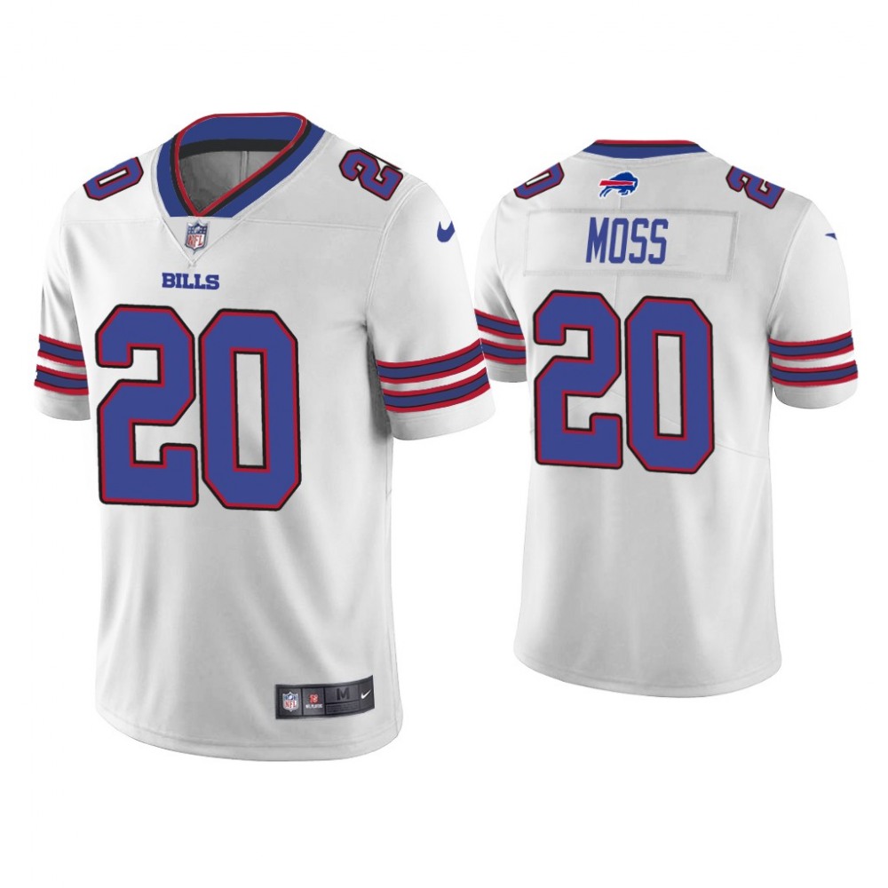 Men’s Buffalo Bills #20 Zack Moss White Vapor Untouchable Limited Stitched Jersey
