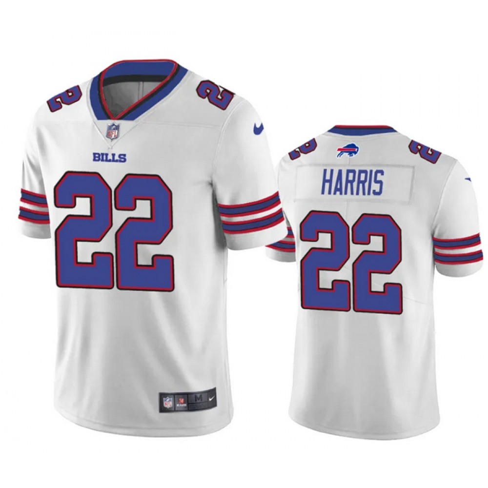 Men’s Buffalo Bills #22 Damien Harris White Vapor Untouchable Limited Stitched Jersey