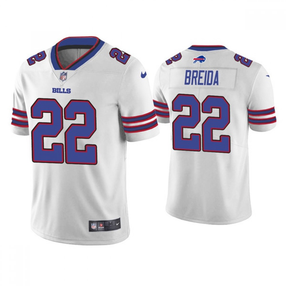 Men’s Buffalo Bills #22 Matt Breida White Vapor Untouchable Limited Stitched Jersey