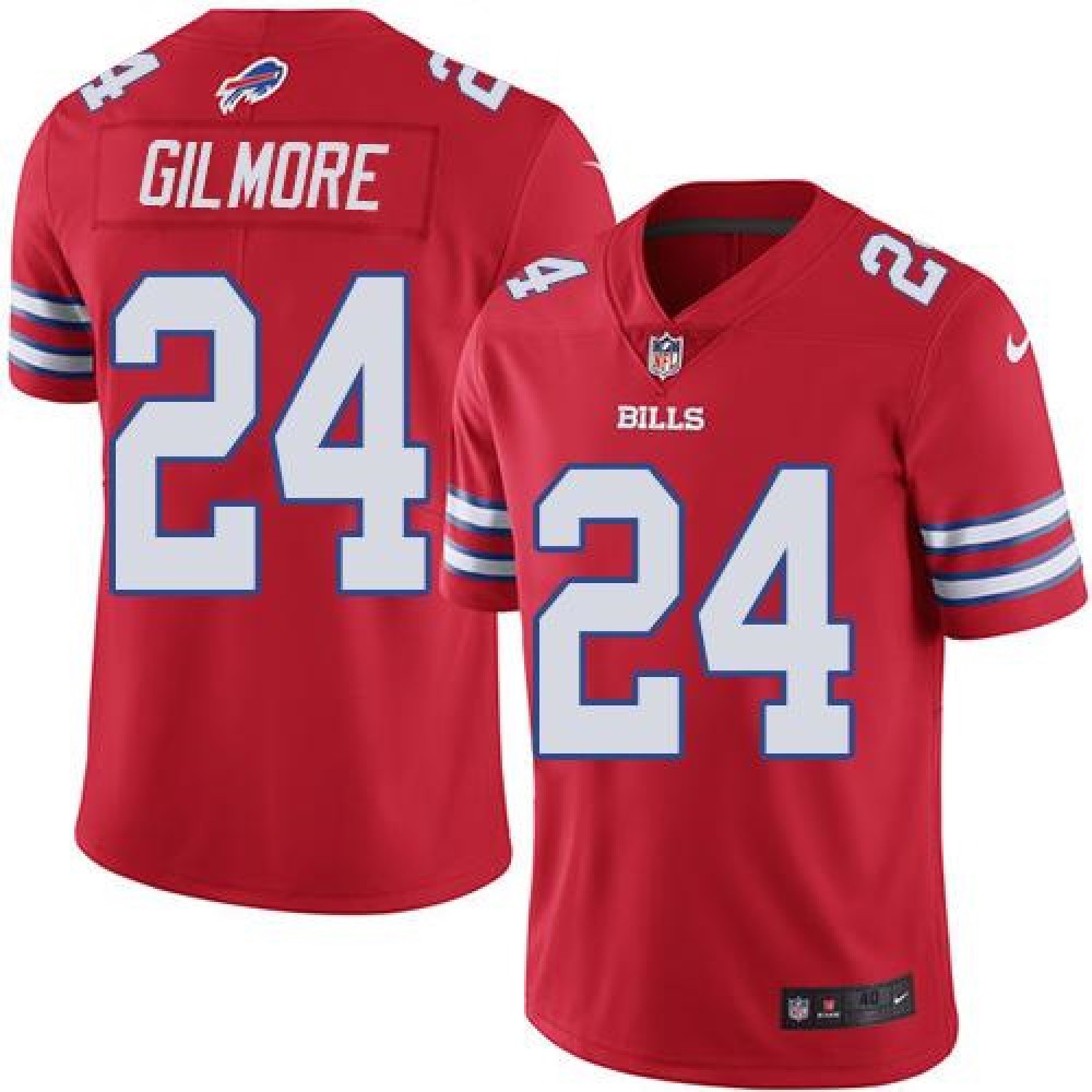 Bills #24 Stephon Gilmore Red Men’s Stitched NFL Elite Rush Jersey