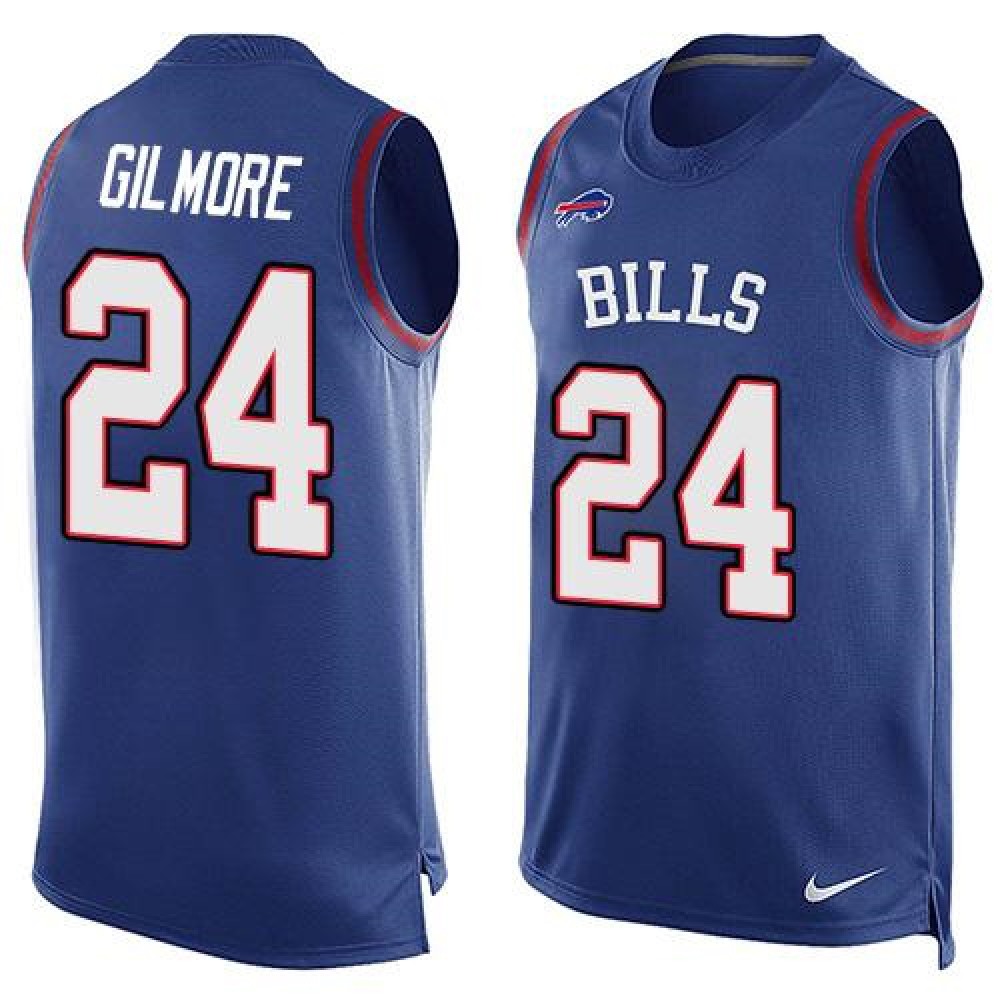 Bills #24 Stephon Gilmore Royal Blue Team Color Men’s Stitched NFL Limited Tank Top Jersey