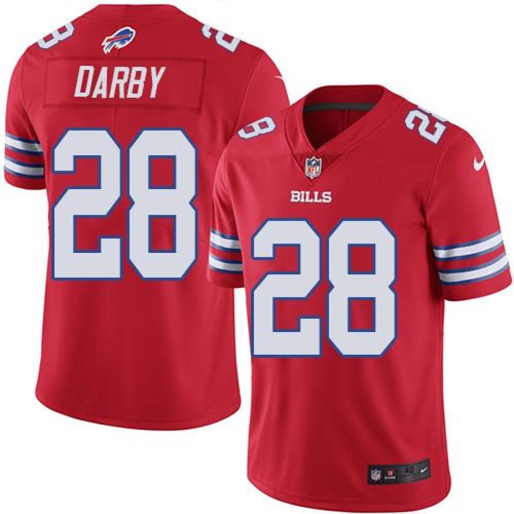 Bills #28 Ronald Darby Red Men’s Stitched NFL Elite Rush Jersey
