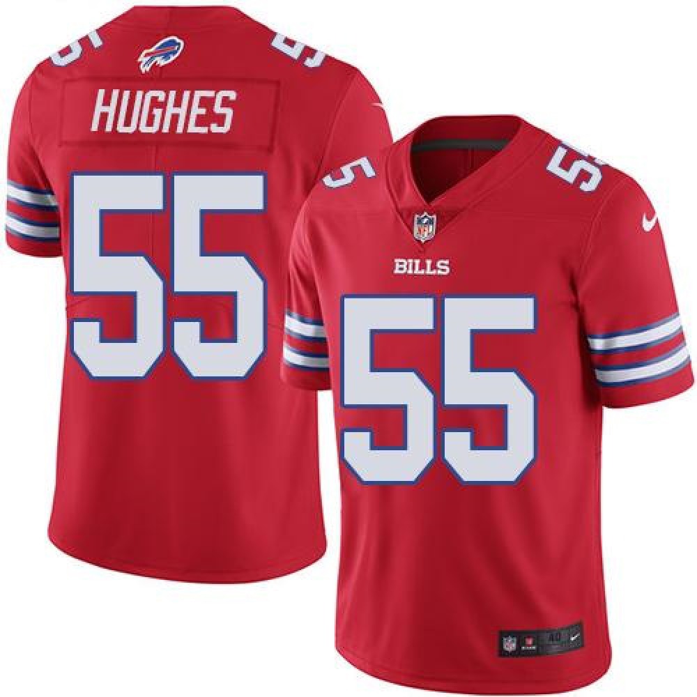 Bills #55 Jerry Hughes Red Men’s Stitched NFL Elite Rush Jersey