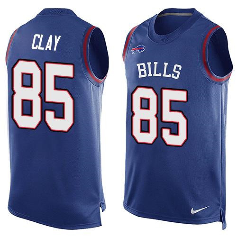 Bills #85 Charles Clay Royal Blue Team Color Men’s Stitched NFL Limited Tank Top Jersey