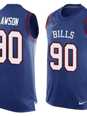 Bills #90 Shaq Lawson Royal Blue Team Color Men's Stitched NFL Limited Tank Top Jersey
