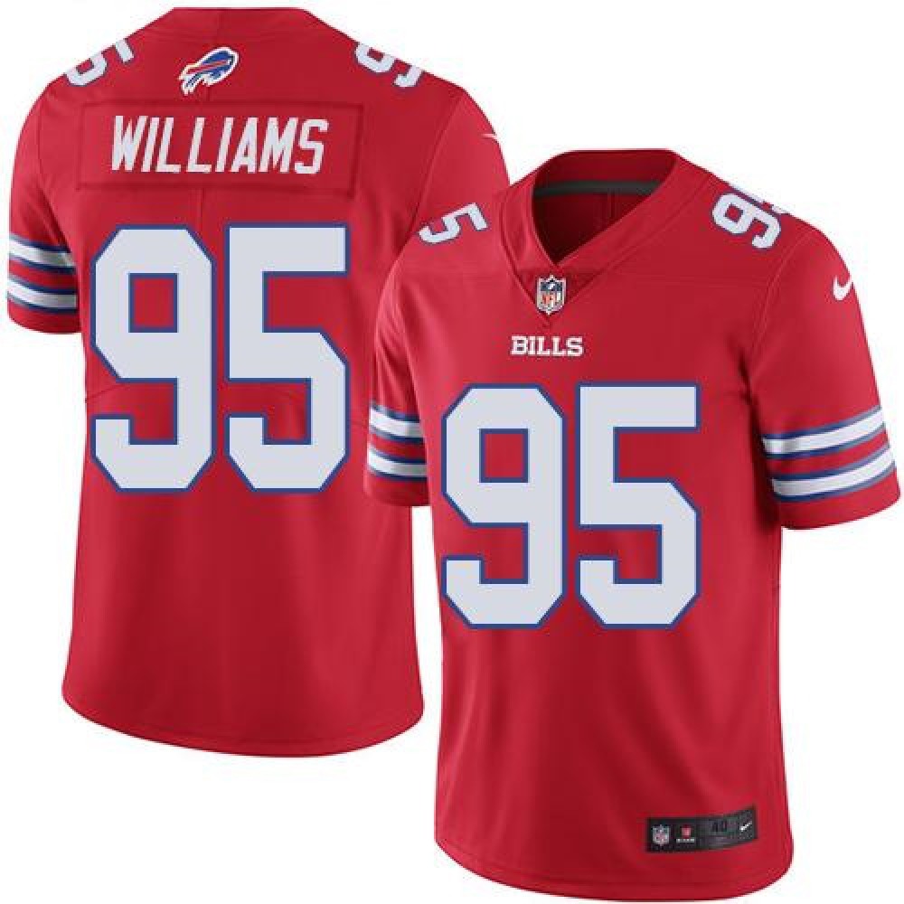 Bills #95 Kyle Williams Red Men’s Stitched NFL Elite Rush Jersey
