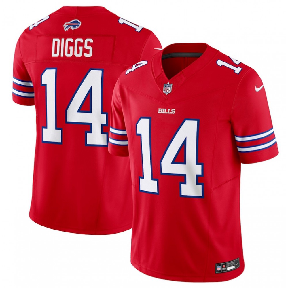 Men’s Buffalo Bills #14 Stefon Diggs Red 2023 F.U.S.E. Vapor Untouchable Limited Stitched Jersey