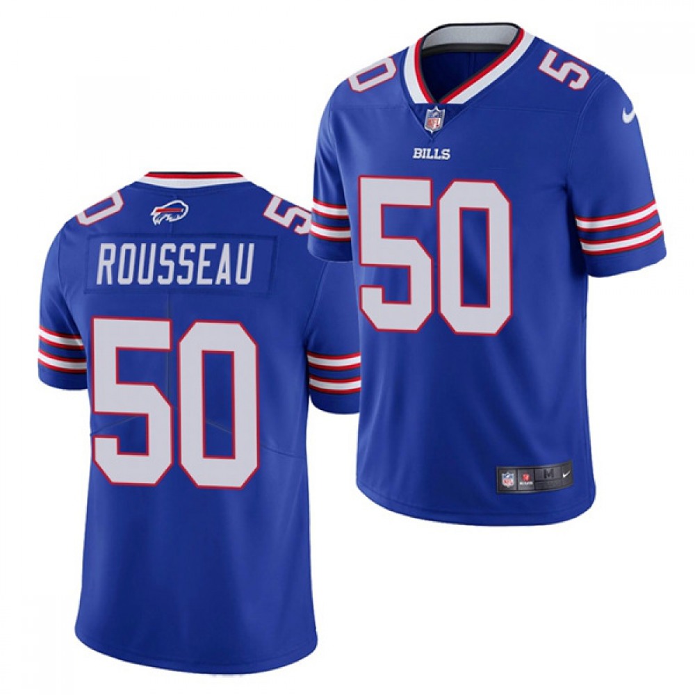 Men’s Buffalo Bills #50 Gregory Rousseau 2021 Blue Vapor Untouchable Stitched NFL Jersey