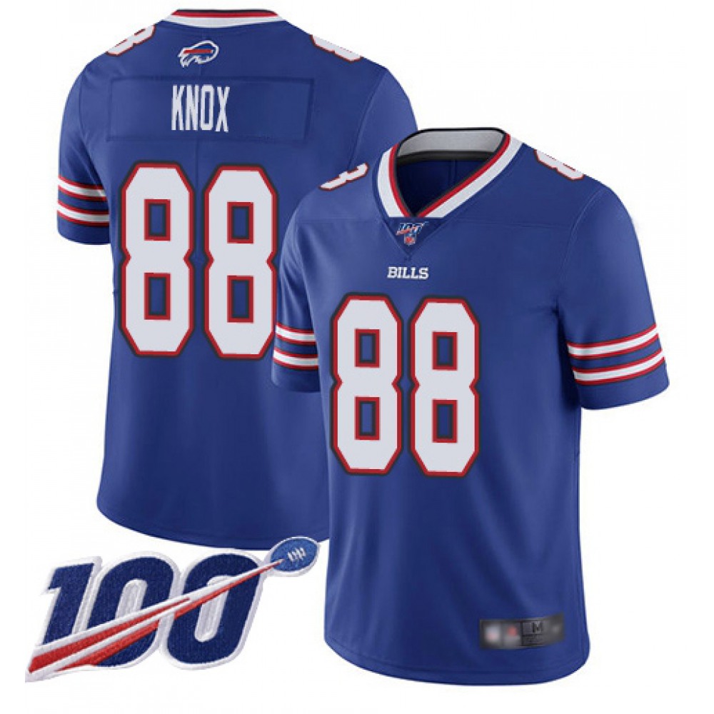 Men’s Buffalo Bills #88 Dawson Knox Blue 100th Season Vapor Untouchable Limited Stitched Jersey
