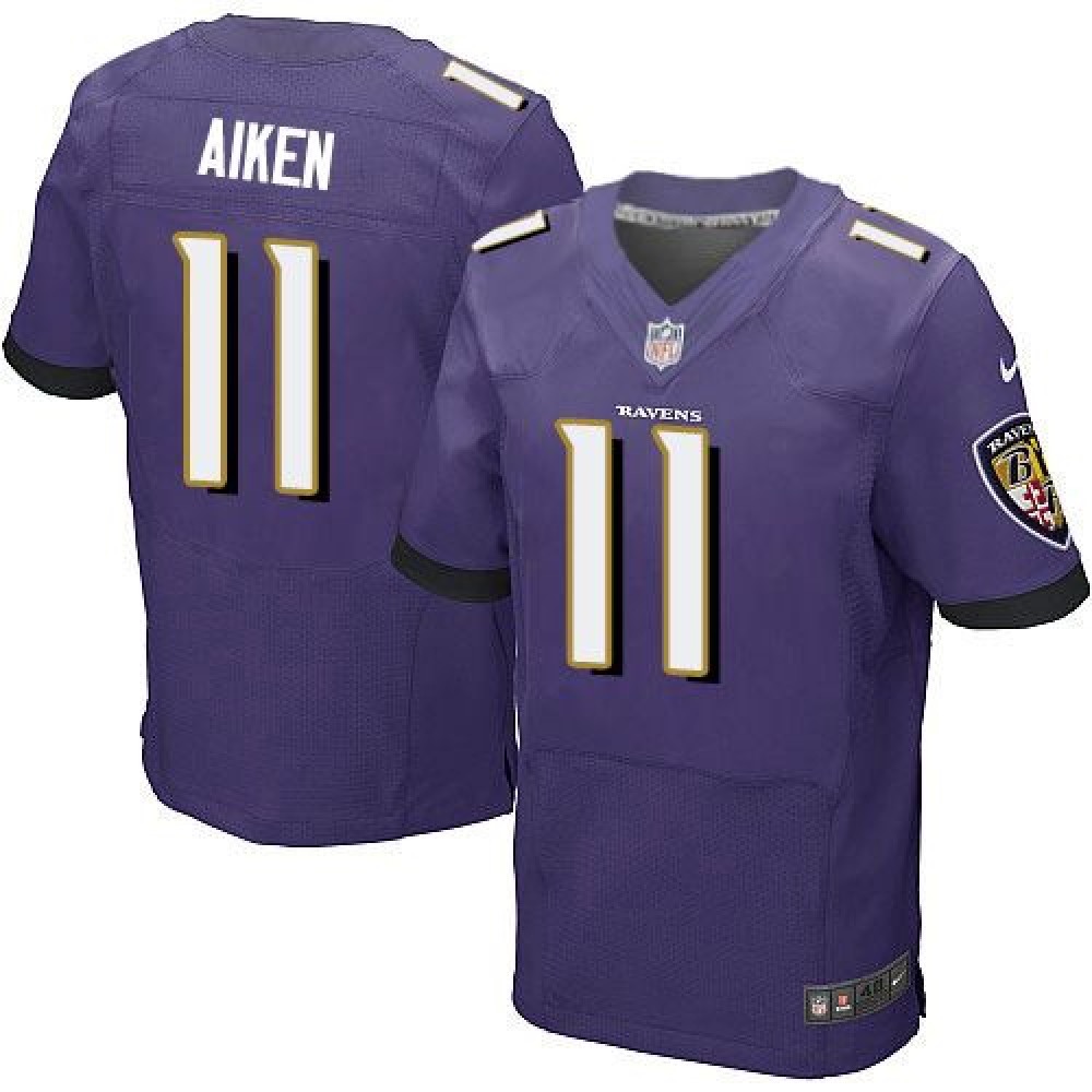 Ravens #11 Kamar Aiken Purple Team Color Men’s Stitched NFL New Elite Jersey