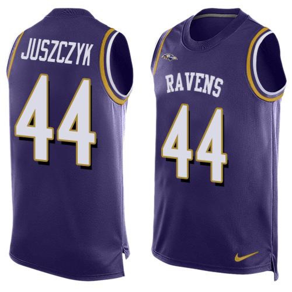 Ravens #44 Kyle Juszczyk Purple Team Color Men’s Stitched NFL Limited Tank Top Jersey