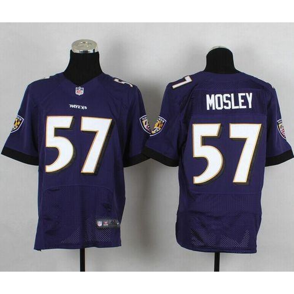 Ravens #57 C.J. Mosley Purple Team Color Men’s Stitched NFL New Elite Jersey