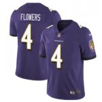 Men's Baltimore Ravens #4 Zay Flowers Purple Vapor Untouchable Football Jersey