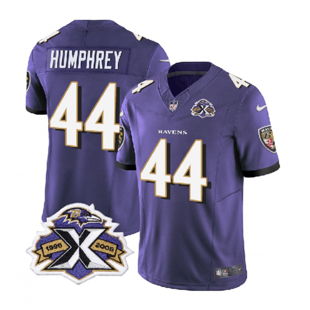 Men’s Baltimore Ravens #44 Marlon Humphrey Purple 2023 F.U.S.E With Patch Throwback Vapor Limited Jersey