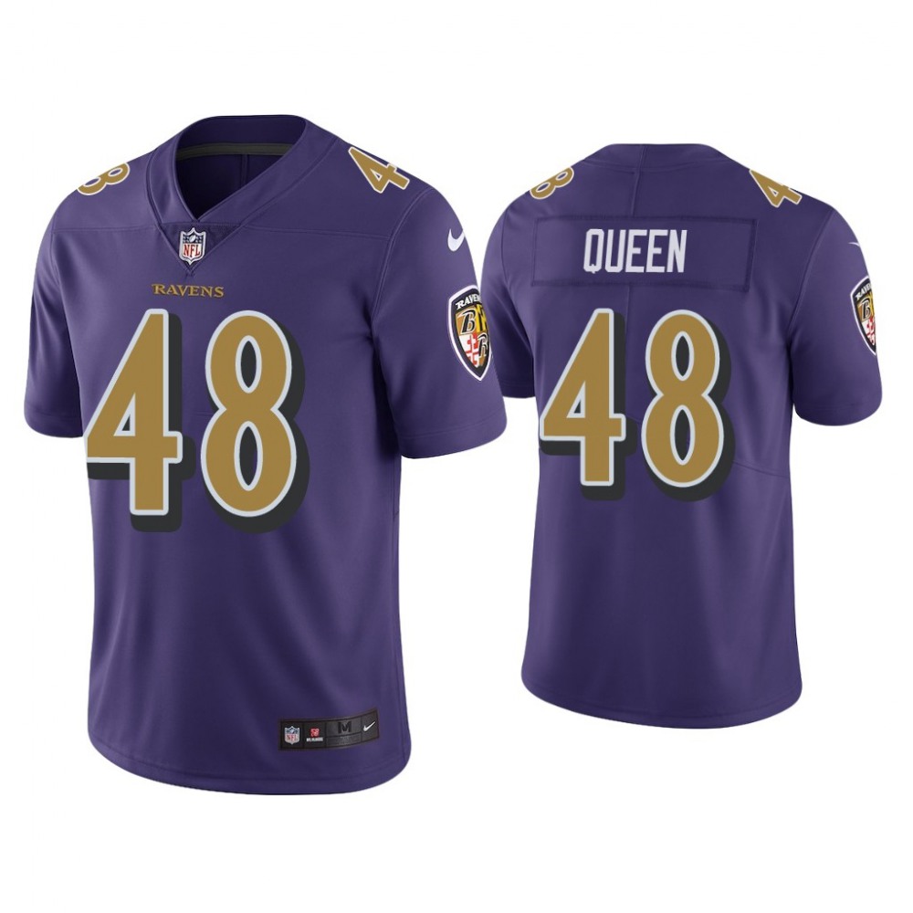 Men’s Baltimore Ravens #48 Patrick Queen Purple Color Rush Limited Jersey