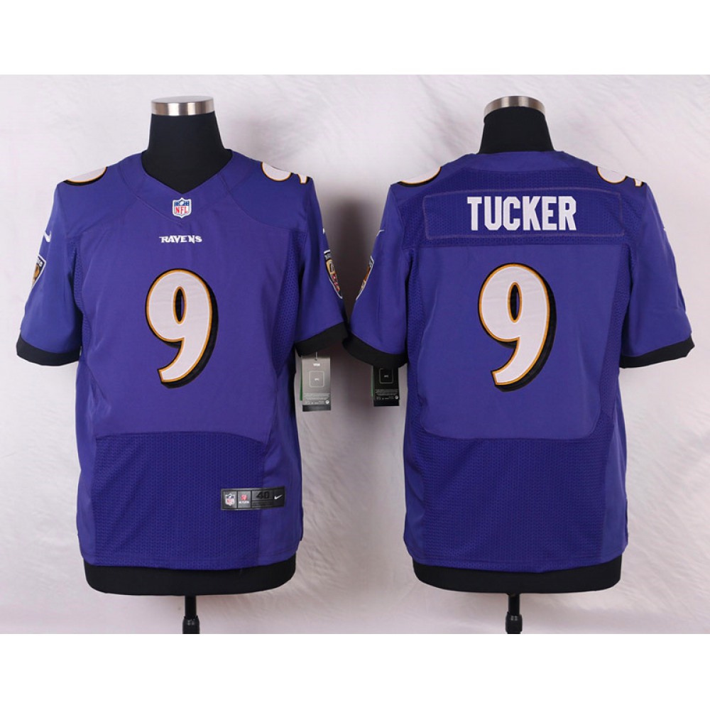 Ravens #9 Justin Tucker Purple Team Color Men’s Stitched NFL New Elite Jersey