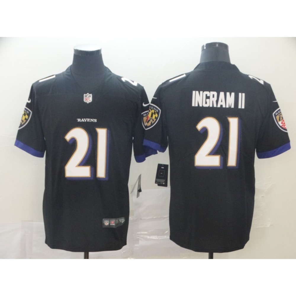 Men’s Baltimore Ravens #21 Mark Ingram II Black Vapor Untouchable Stitched NFL Jersey