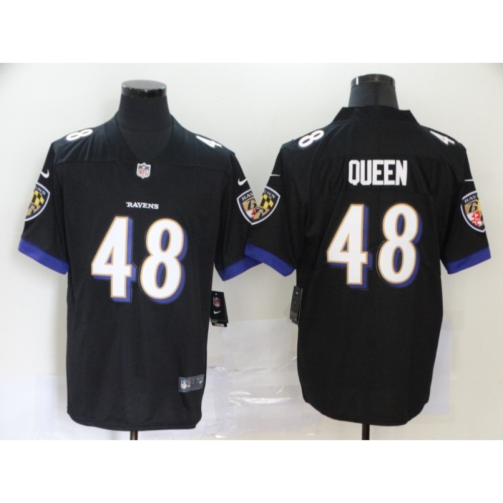 Men’s Baltimore Ravens #48 Patrick Queen Black Vapor Untouchable Limited Jersey