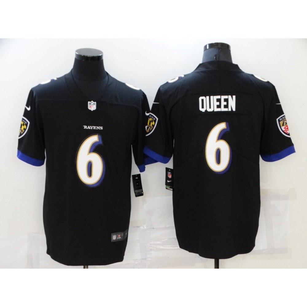 Men’s Baltimore Ravens #6 Patrick Queen Black Vapor Untouchable Limited Stitched Jersey