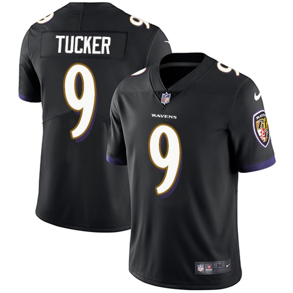 Men’s Baltimore Ravens #9 Justin Tucker Black NFL Vapor Untouchable Limited Jersey