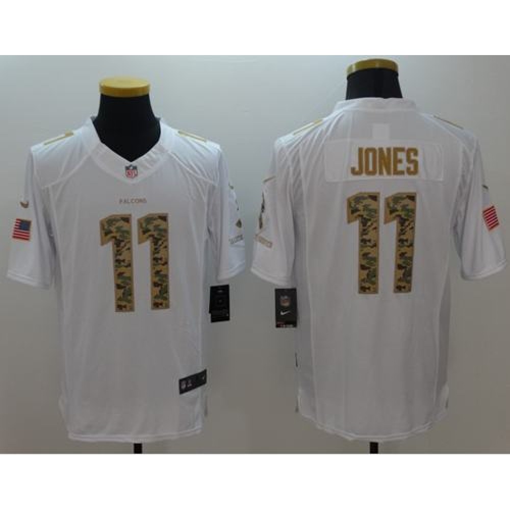 Falcons #11 Julio Jones White Men’s Stitched NFL Limited Salute to Service Jersey