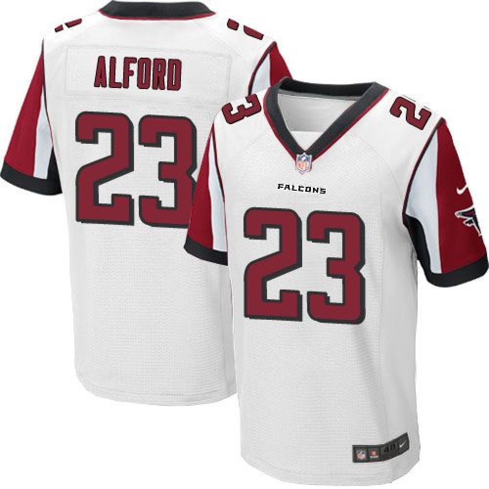 Falcons #23 Robert Alford White Men’s Stitched NFL Elite Jersey