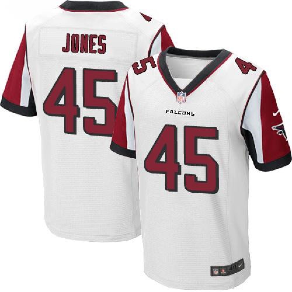 Falcons #45 Deion Jones White Men’s Stitched NFL Elite Jersey