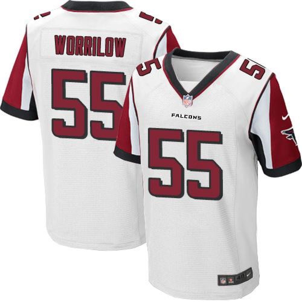 Falcons #55 Paul Worrilow White Men’s Stitched NFL Elite Jersey