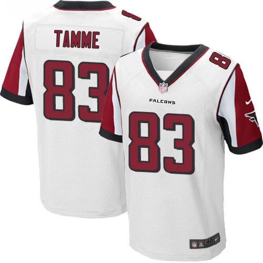 Falcons #83 Jacob Tamme White Men’s Stitched NFL Elite Jersey