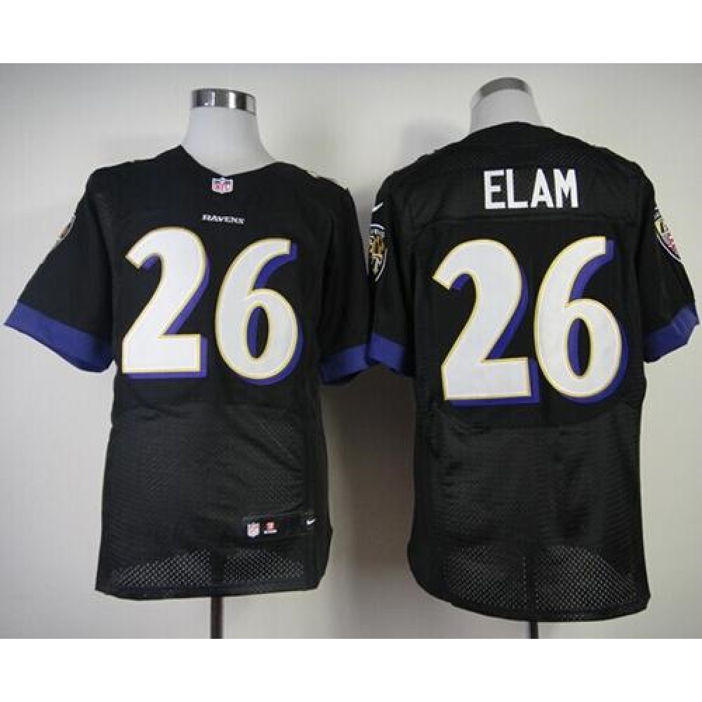 Ravens #26 Matt Elam Black Alternate Men’s Stitched NFL New Elite Jersey