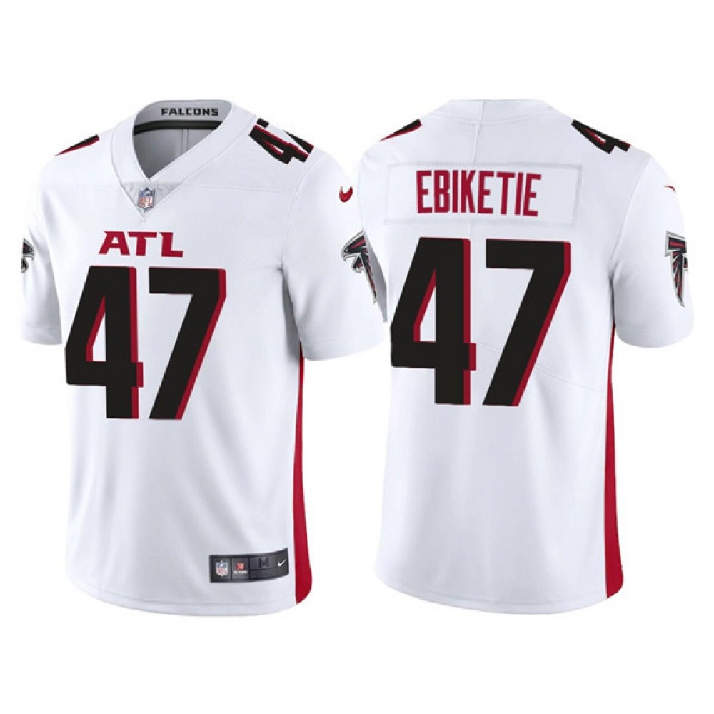 Men’s Atlanta Falcons #47 Arnold Ebiketie White Vapor Untouchable Limited Stitched Jersey