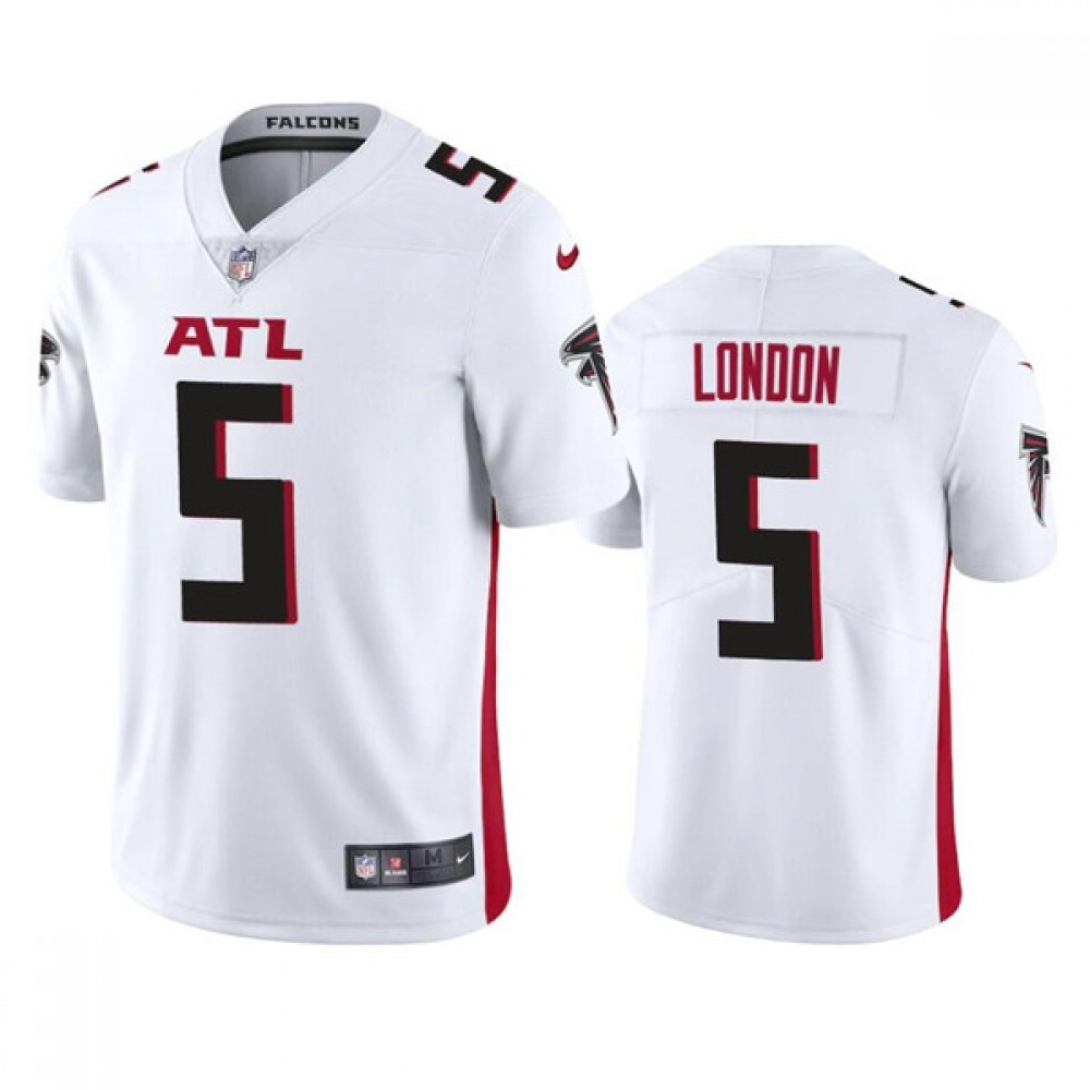 Men’s Atlanta Falcons #5 Drake London White NFL Draft Vapor Untouchable Limited Stitched Jersey