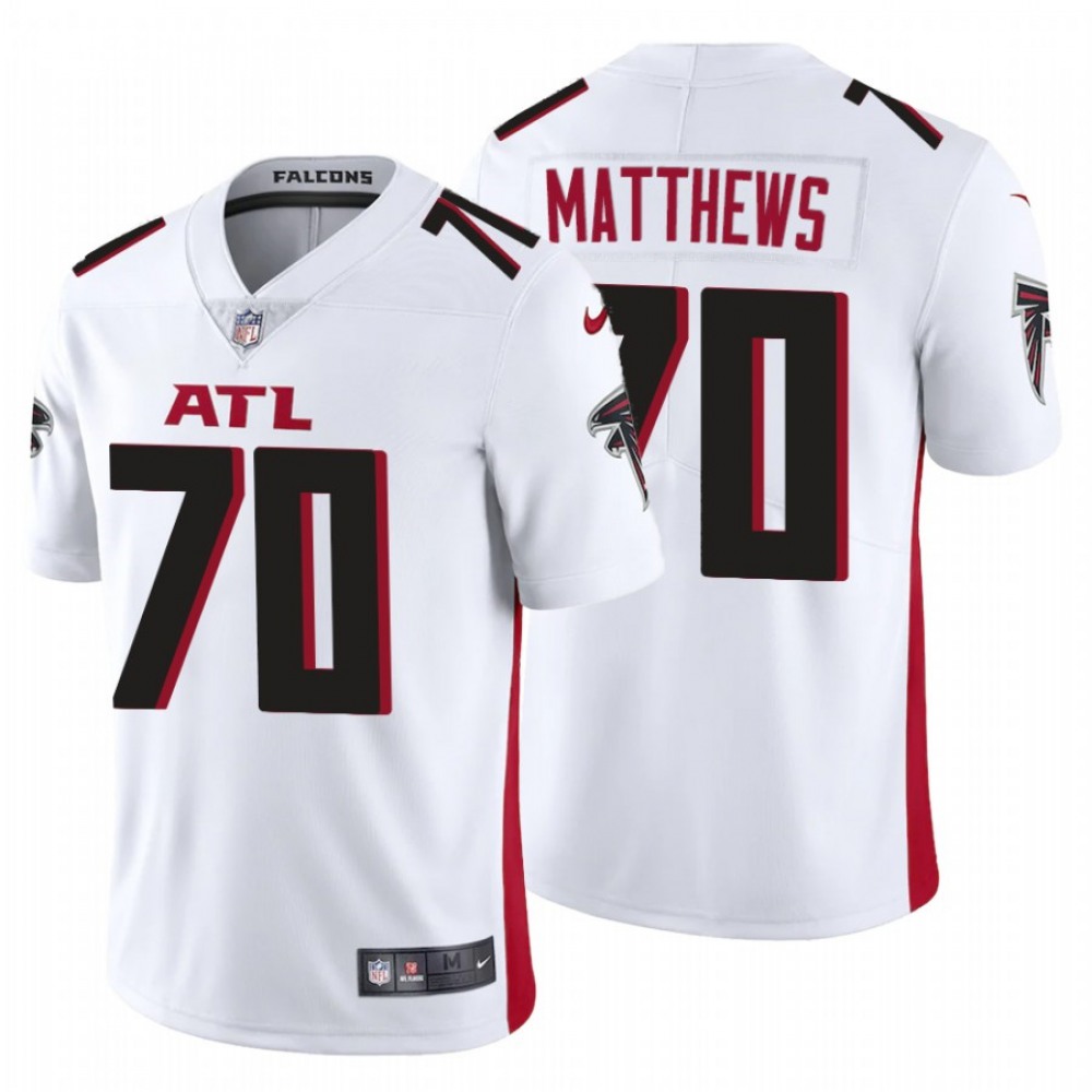 Men’s Atlanta Falcons #70 Jake Matthews New White Vapor Untouchable Limited Stitched Jersey
