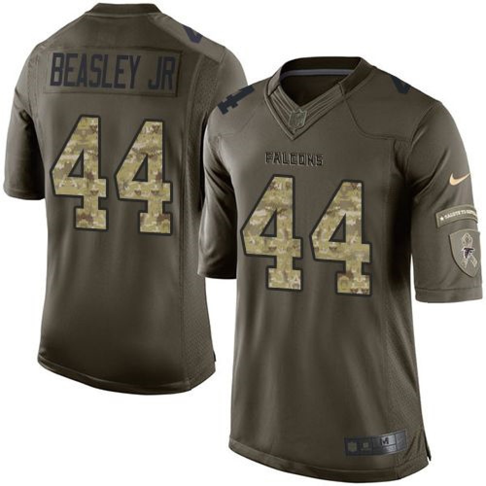 Falcons #44 Vic Beasley Jr Green Men’s Stitched NFL Limited Salute To Service Jersey