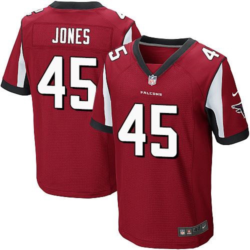 Falcons #45 Deion Jones Red Team Color Men’s Stitched NFL Elite Jersey