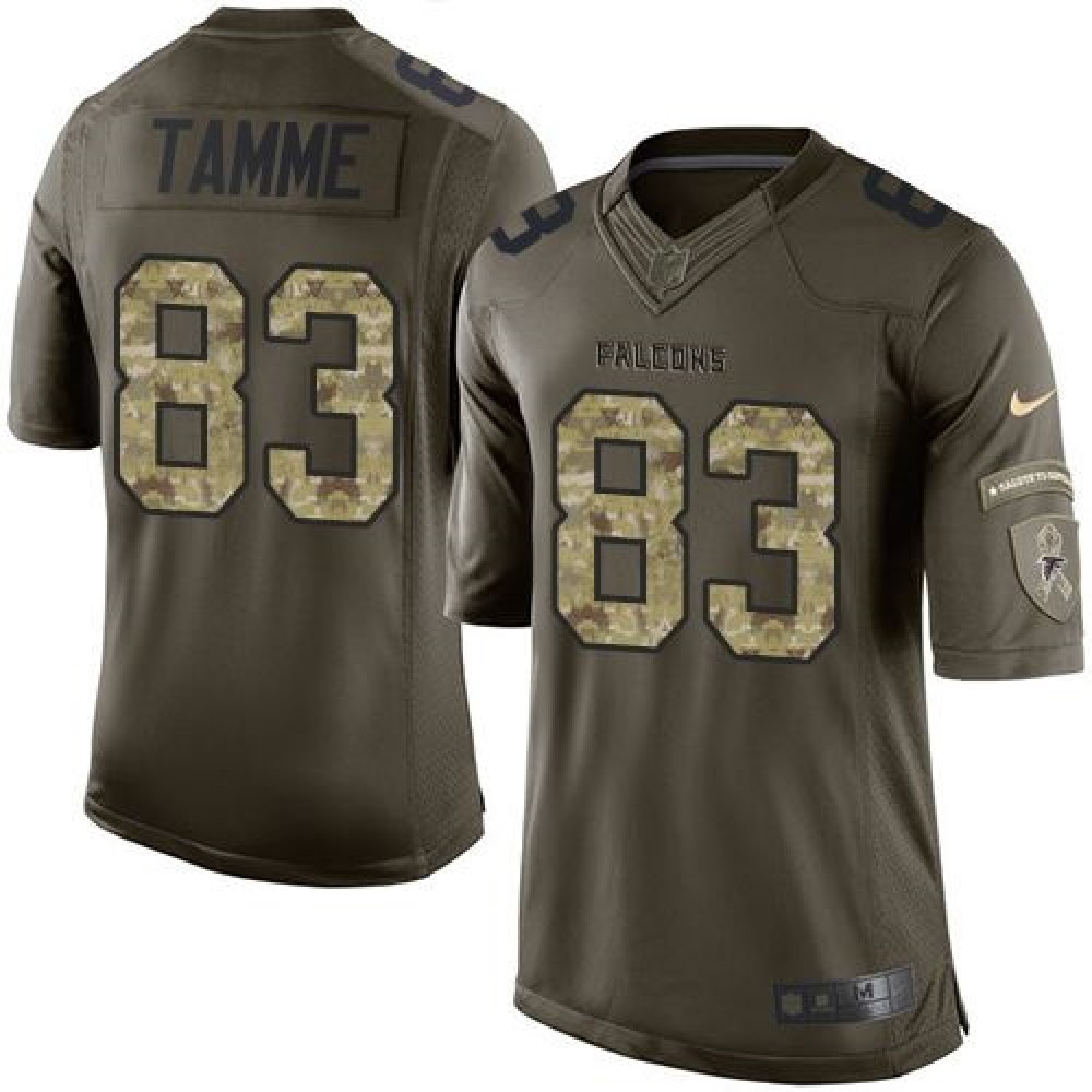 Falcons #83 Jacob Tamme Green Men’s Stitched NFL Limited Salute To Service Jersey