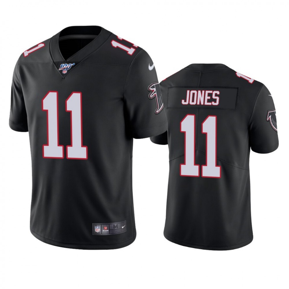 Men’s Atlanta Falcons #11 Julio Jones Black 2019 100th Season Vapor Untouchable Limited Stitched NFL Jersey