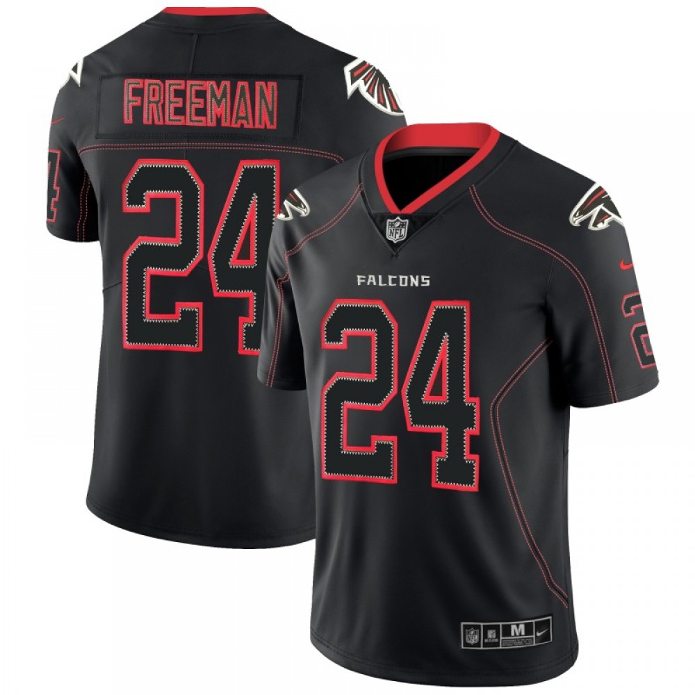 Men’s Atlanta Falcons #24 Devonta Freeman Black 2018 Lights Out Color Rush NFL Limited Jersey
