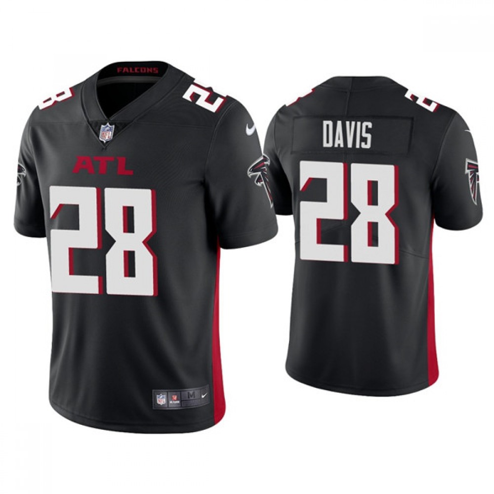 Men’s Atlanta Falcons #28 Mike Davis Black Vapor Untouchable Limited Stitched Jersey