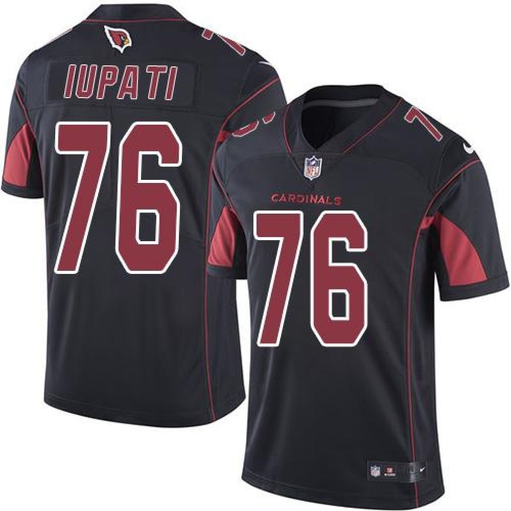 Cardinals #76 Mike Iupati Black Men’s Stitched NFL Limited Rush Jersey