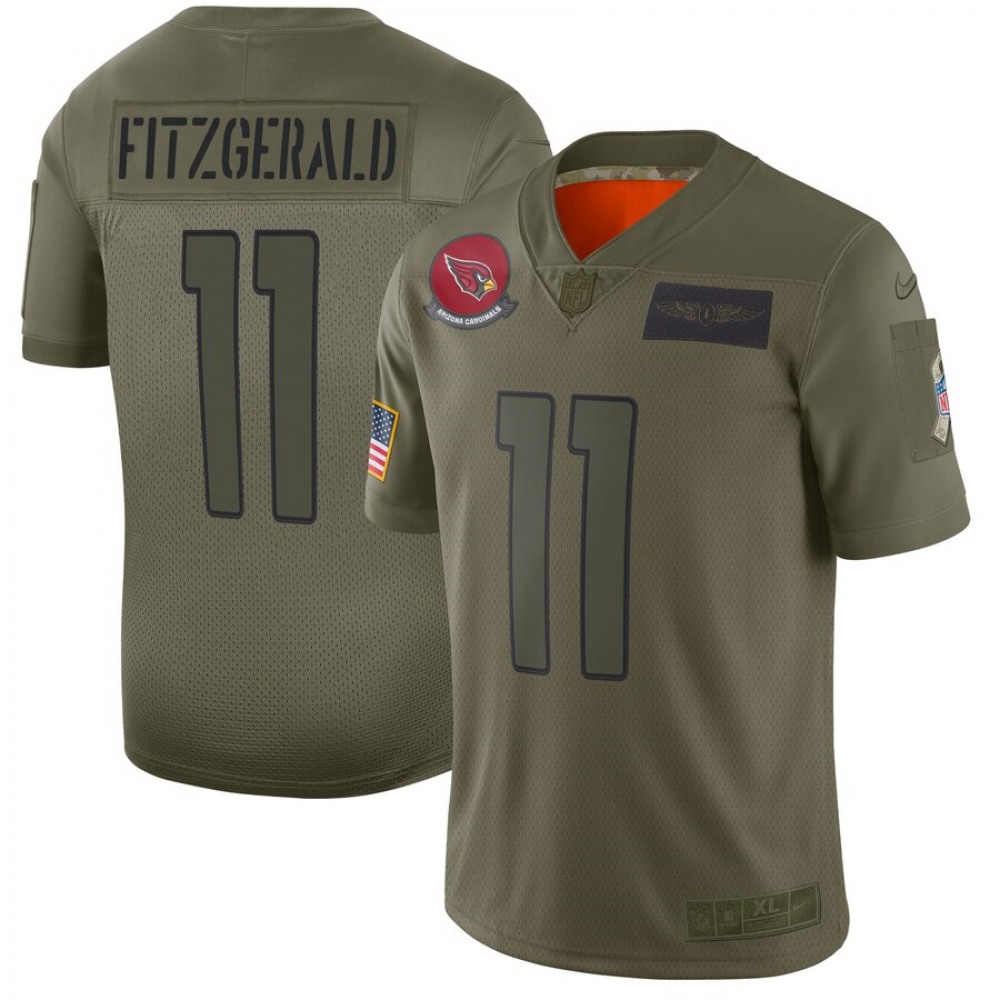 Men’s Arizona Cardinals #11 Larry Fitzgerald 2019 Camo Salute To Service Limited Stitched NFL Jersey
