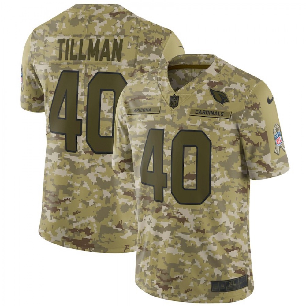 Men’s Arizona Cardinals #40 Pat Tillman 2018 Camo Salute to Service Retired Player Limited Stitched NFL Jersey