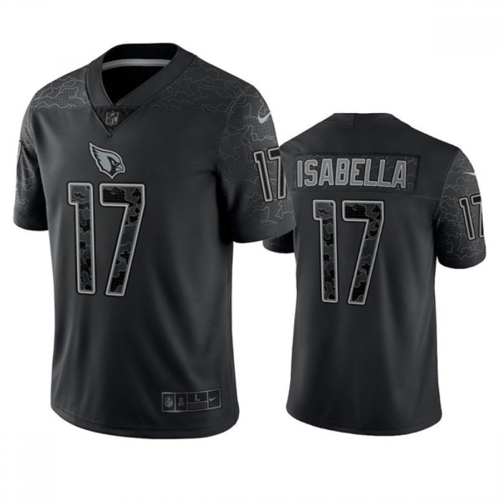 Men’s Arizona Cardinals #17 Andy Isabella Black Reflective Limited Stitched Football Jersey