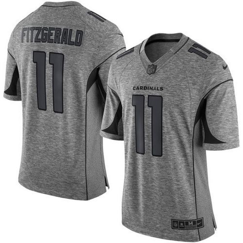 Cardinals #11 Larry Fitzgerald Gray Men’s Stitched NFL Limited Gridiron Gray Jersey
