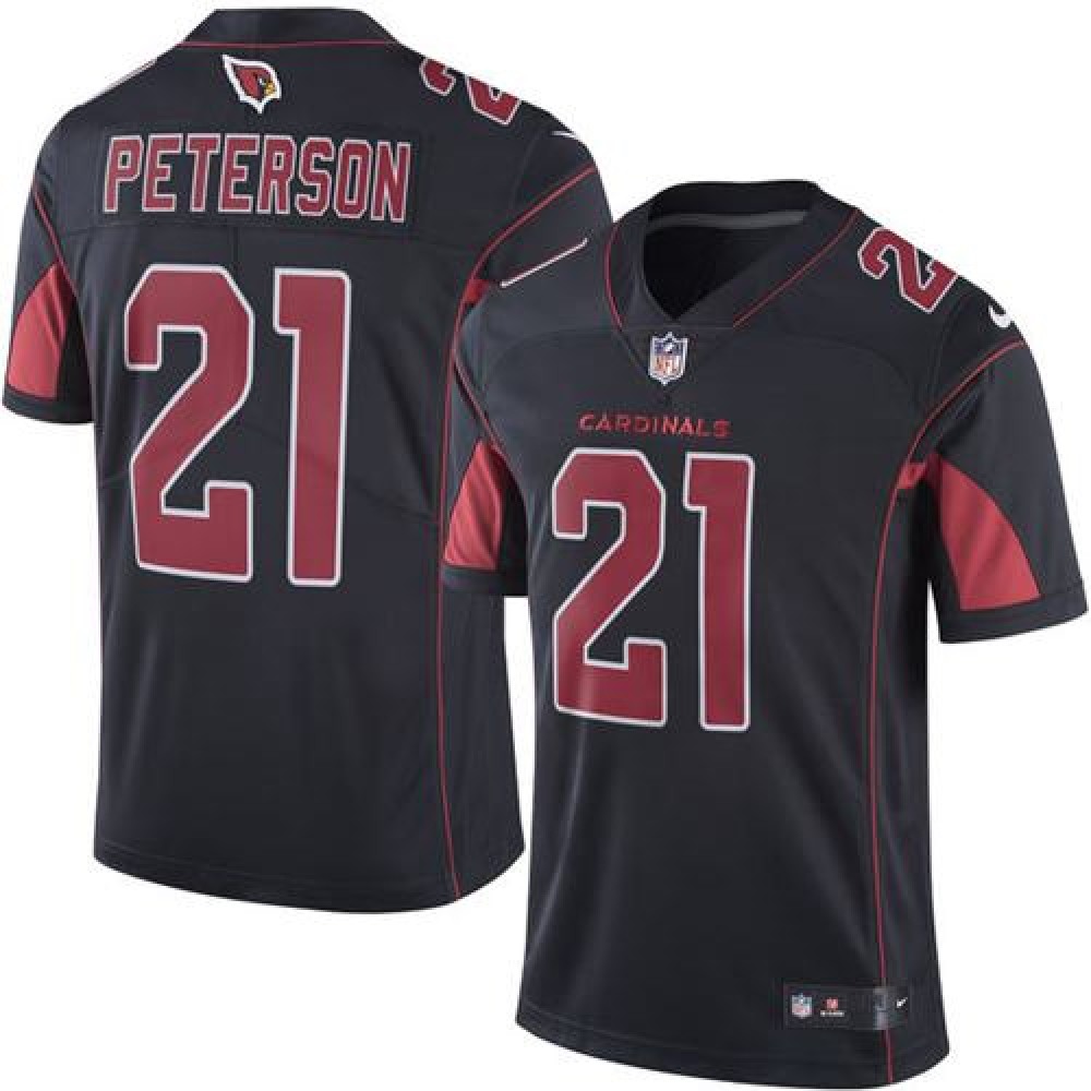 Cardinals #21 Patrick Peterson Black Men’s Stitched NFL Limited Rush Jersey