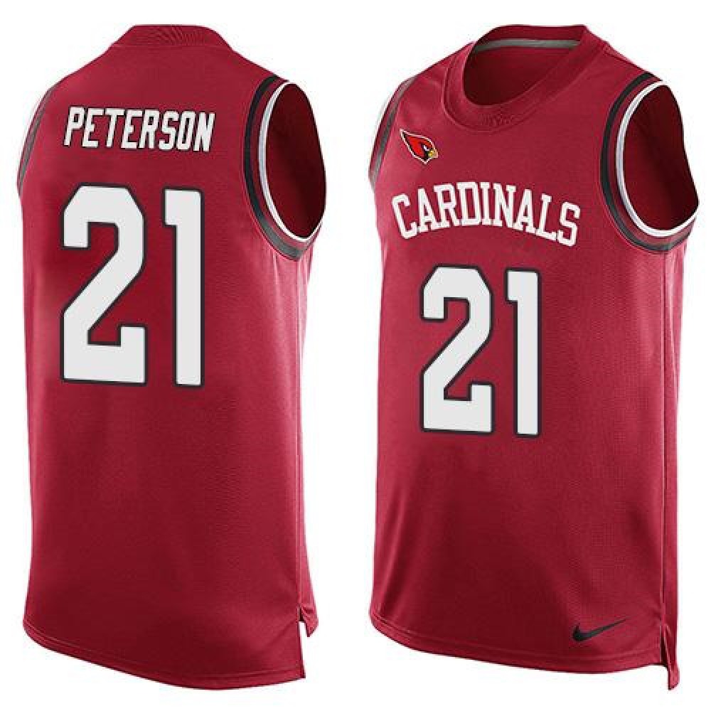 Cardinals #21 Patrick Peterson Red Team Color Men’s Stitched NFL Limited Tank Top Jersey