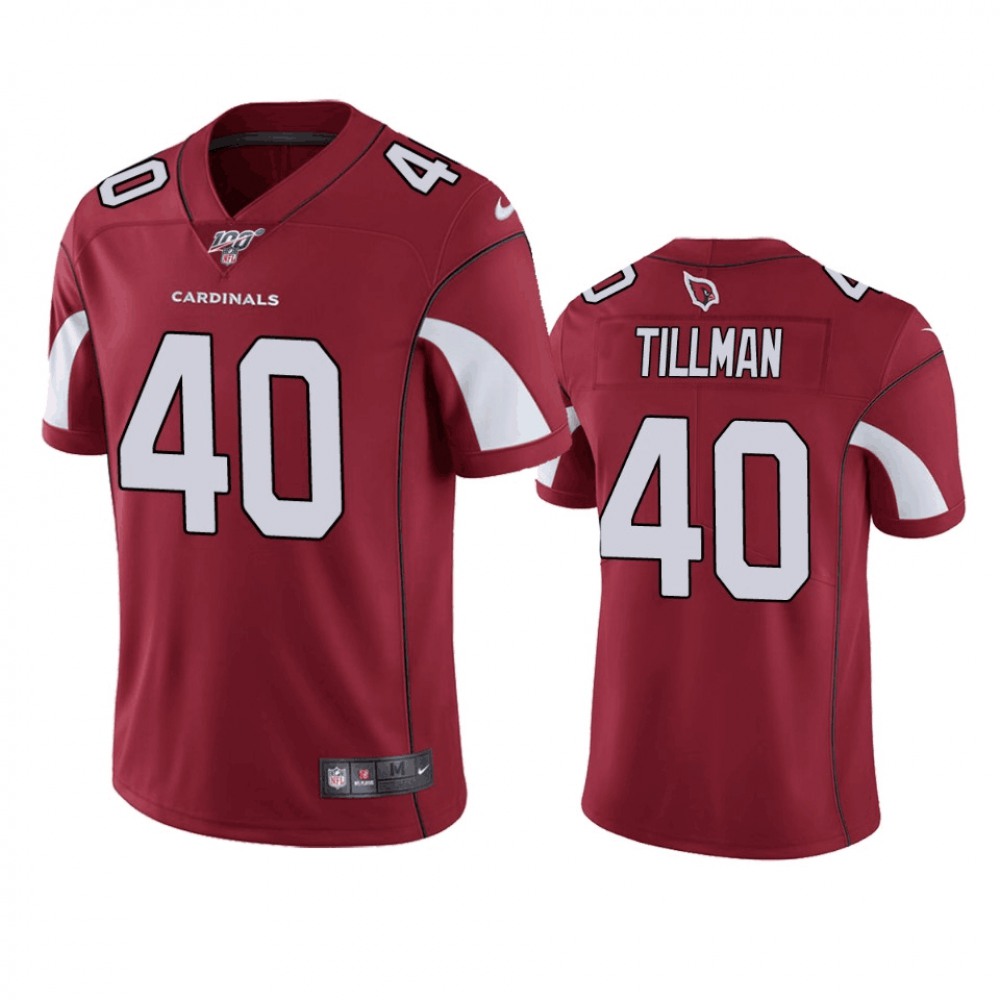Men’s Arizona Cardinals #40 Pat Tillman Red 2019 100th Season Vapor Untouchable Limited Stitched NFL Jersey