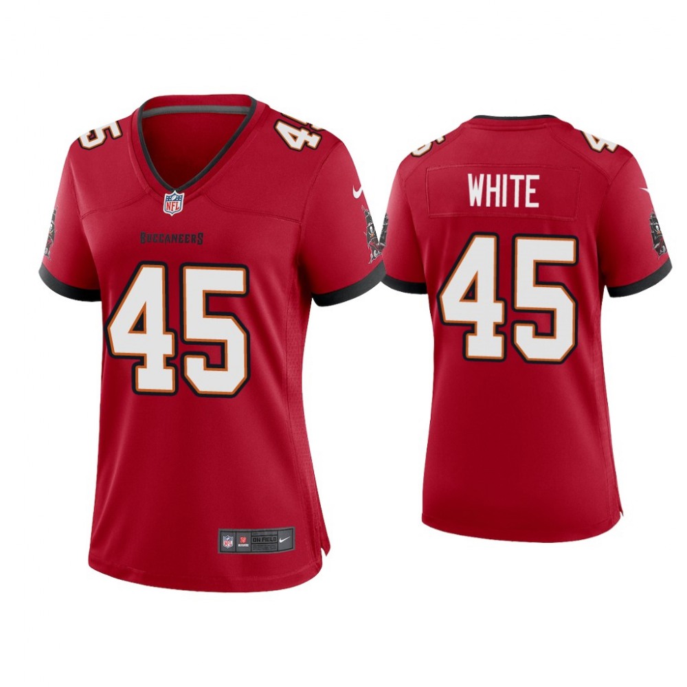 Women’s Tampa Bay Buccaneers #45 Devin White 2020 Red Stitched Jersey(Run Small)