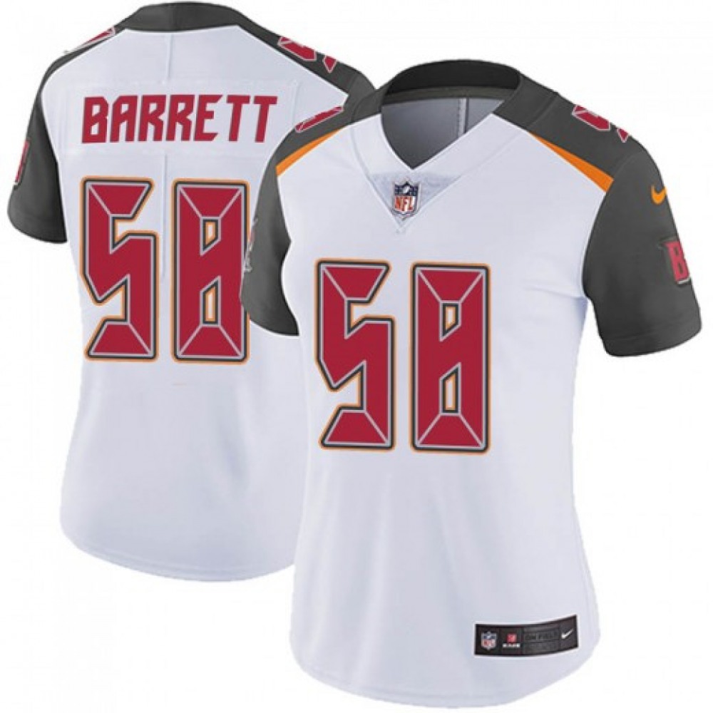 Women’s Tampa Bay Buccaneers #58 Shaq Barrett White Vapor Untouchable Limited Stitched NFL Jersey(Run Small)