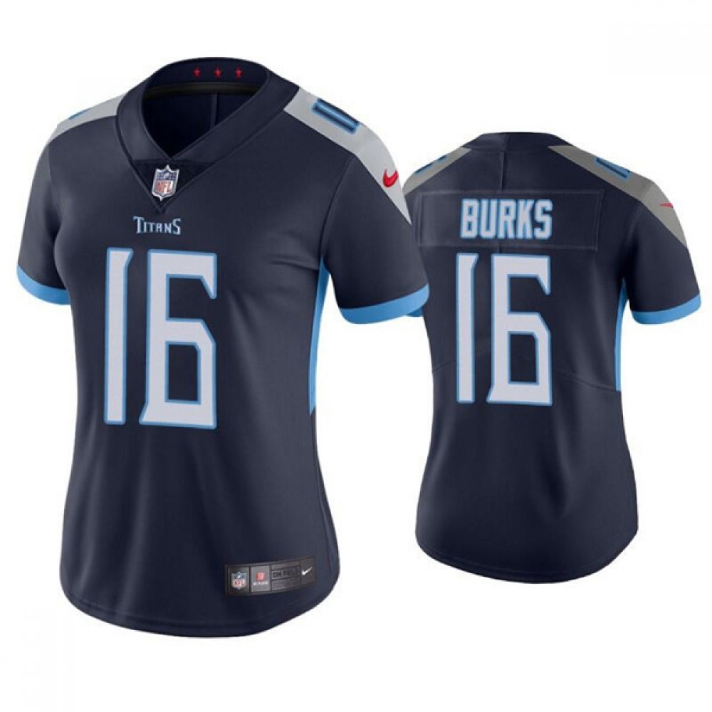 Women’s Tennessee Titans #16 Treylon Burks Navy Vapor Untouchable Limited Stitched Football Jersey(Run Small)